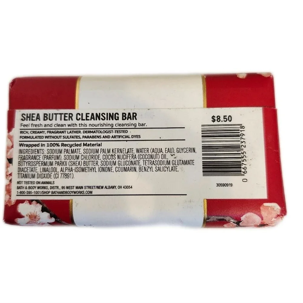 Bath & Body Works Japanese Cherry Blossom Shea Butter Cleansing Bar 5oz